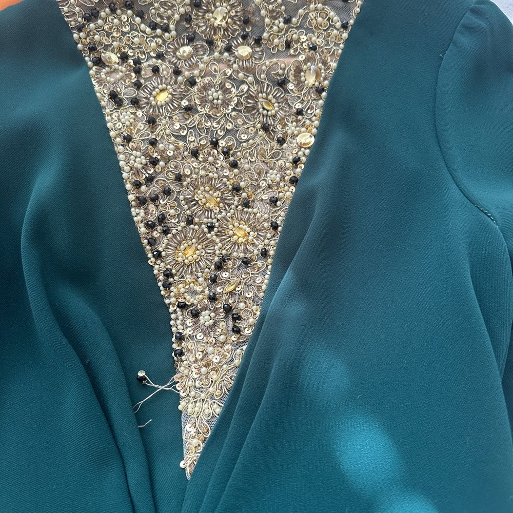 Dark emerald long sleeve maxi dress - Picture 4 of 7